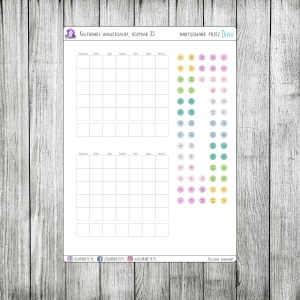 Kalendarz uniwersalny, rozmiar XS