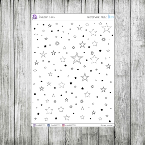 Gwiezdny chaos (gwiazdki w różnych kształtach i wielkościach)