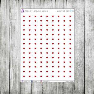 Kropki 5mm, serduszka, jednokolorowe