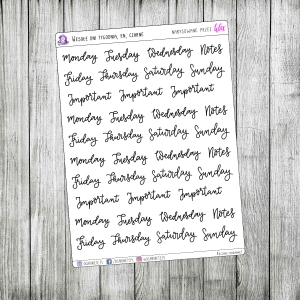 Wesołe Dni Tygodnia, angielskie