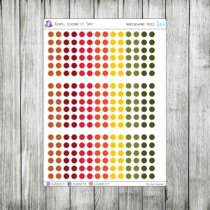 Kropki 5mm, jesienne v1