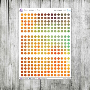 Kropki 5mm, jesienne v2