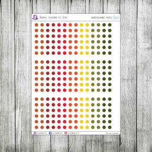 Kropki 4mm, jesienne v1