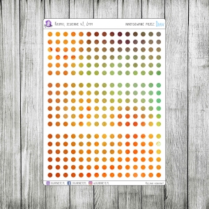 Kropki 4mm, jesienne v2