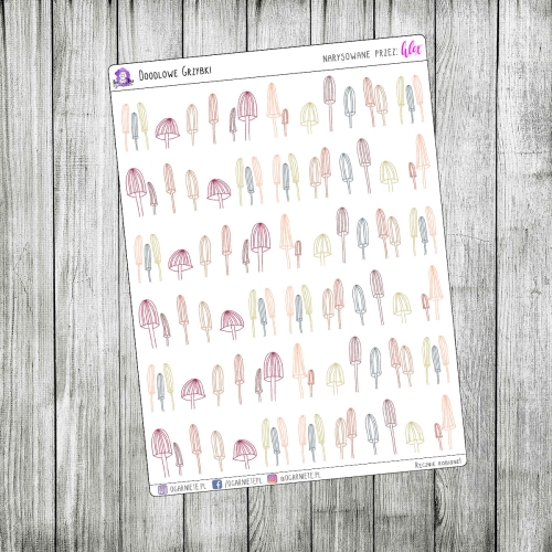 doodle grzybki