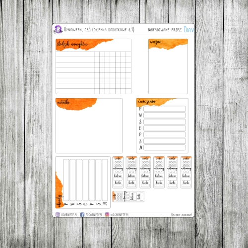 naklejki planowanie tygodnia bullet journal
