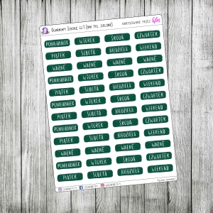 Ogarniam Szkołę cz.1 - dni tygodnia (tablicowe)