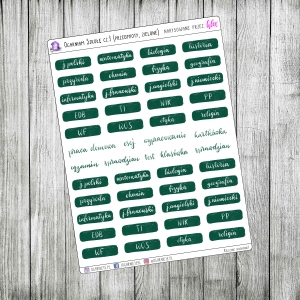 Ogarniam Szkołę cz.3 - przedmioty (tablicowe)