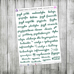 Ogarniam Szkołę cz.5 - przedmioty (brushlettering)
