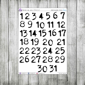 Numery dni, duże, 1.7cm, v3