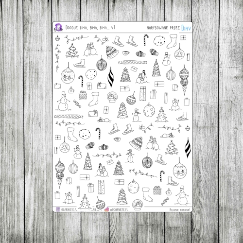 doodle zimowe