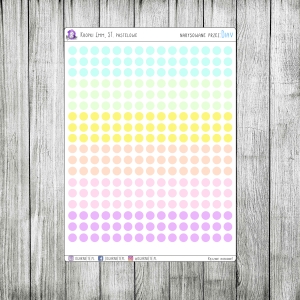 Kropki 4mm, ST, pastelowe