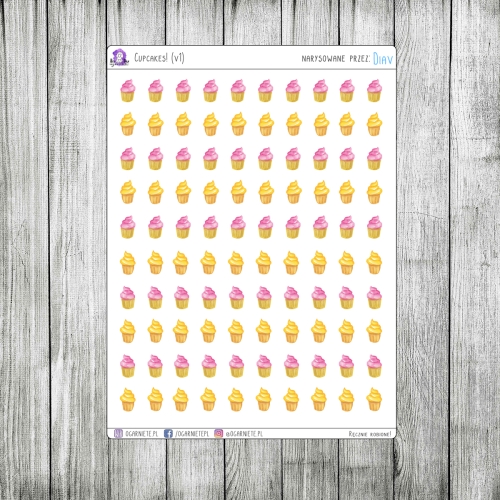 naklejki z muffinkami