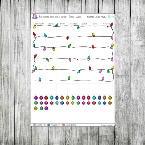 Kalendarz uniwersalny, mini, v.Xmas - kolorowa