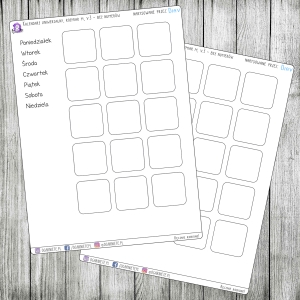 Kalendarz uniwersalny, rozmiar M, v.3 - bez numerów