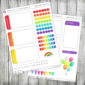 Tęczowa tygodniówka v.2, dni tygodnia