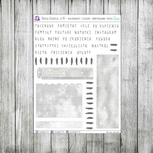 gotyckie nagłówki do Bullet Journal