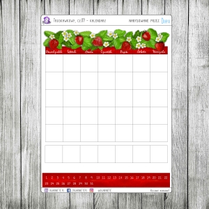 Truskawkowy, cz.09 - kalendarz miesięczny