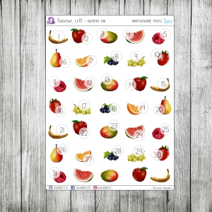 Owocowy, cz.03 - numery dni