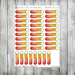 Owocowy, cz.02b - dni tygodnia (wersja mango)