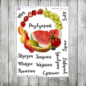 Owocowy, cz.01 - przywitanie miesiąca + nazwy miesiący