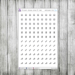 Piktogramy: Obowiązki domowe 02: pranie - arkusz XS