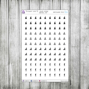 Piktogramy: Sport 04 - rower, bieżnia, orbitrek, step - Arkusz XS