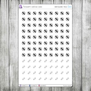 Piktogramy: dzień bez cukru - Arkusz XS