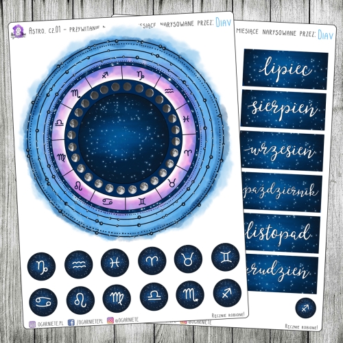 astrologiczna naklejka