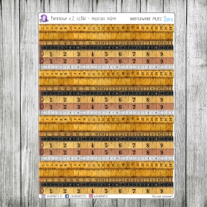 Papierowy v2, cz.06e - paseczki: taśmy do mierzenia