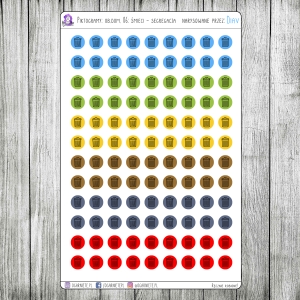 Piktogramy: Obowiązki domowe 06: segregacja śmieci - arkusz XS