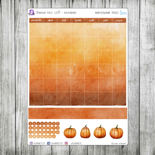 kalendarz dyniowy naklejka