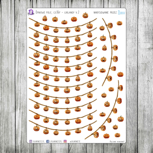 naklejki girlandy dynie