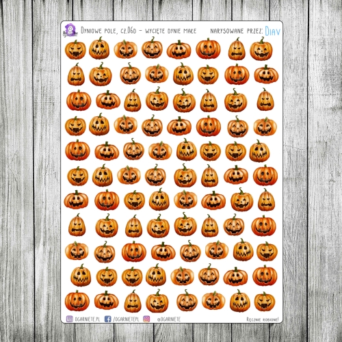 halloween naklejki dynie