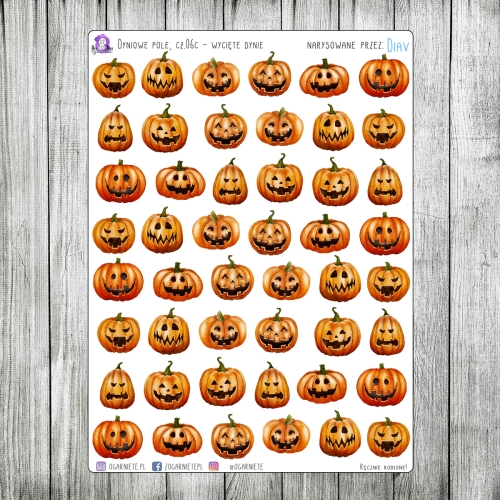 halloween dynie naklejki