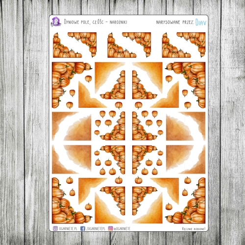 dyniowe naklejki narożniki