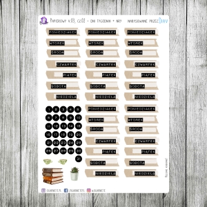 Papierowy v3, cz.02 - dni tygodnia i numery dni