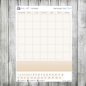 Hygge, cz.07- kalendarz miesięczny