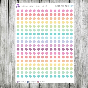 Funkcjonalny pastelowy, cz.04a - kropki 5mm