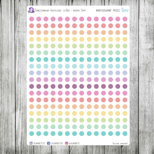 pastelowe kropki