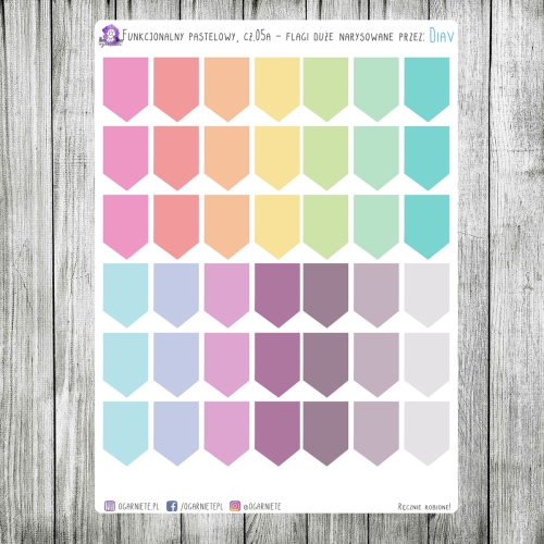 pastelowe flagi