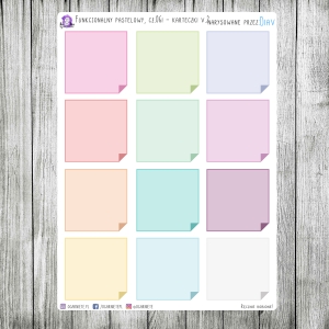 Funkcjonalny pastelowy, cz.06i - karteczki v.02