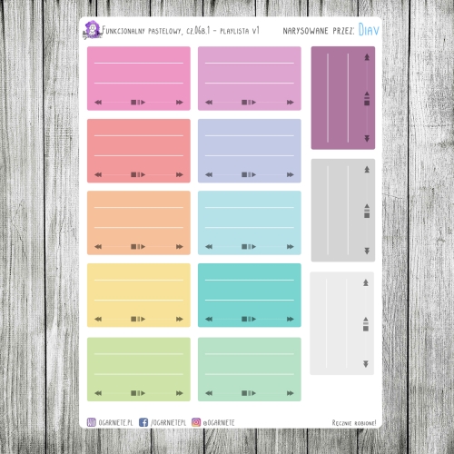 naklejki z playlistą