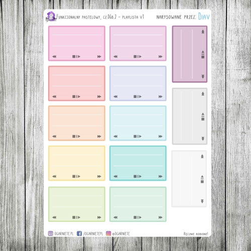 pastelowa playlista do Bullet Journal
