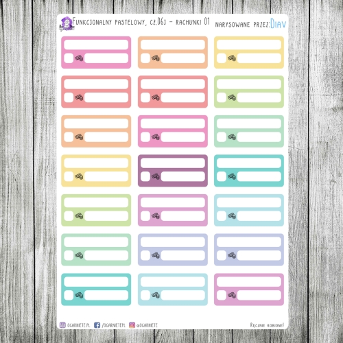 naklejki do rachunków