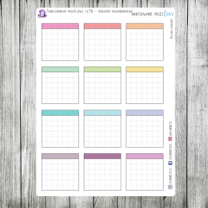 Funkcjonalny pastelowy, cz.11a - trackery kalendarzowe v.01