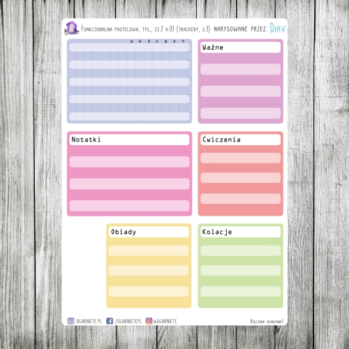tracker tygodniowy