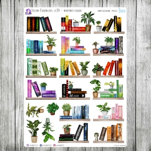 Zielona Książniczka, cz.03f - narożniki półki z książkami i roślinami