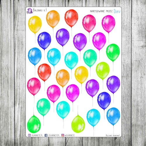 naklejki z balonikami