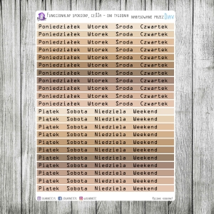 Funkcjonalny spokojny, cz.02a - dni tygodnia